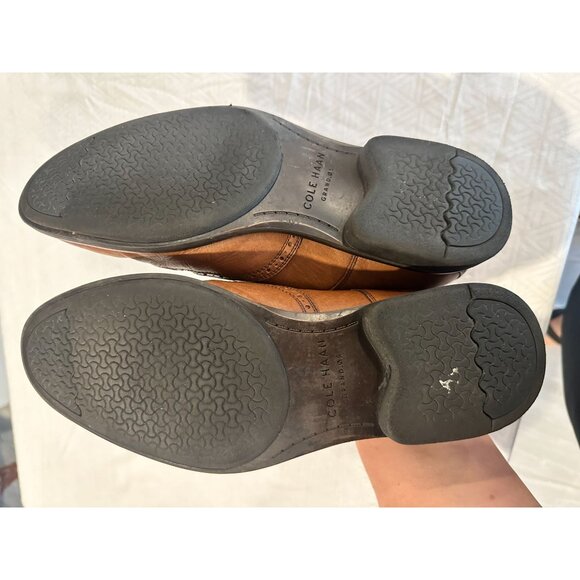 Cole Haan Men's Brown Peanut Butter Holland‎ Long Wing Oxford Tan Size 9 189 - Picture 6 of 8